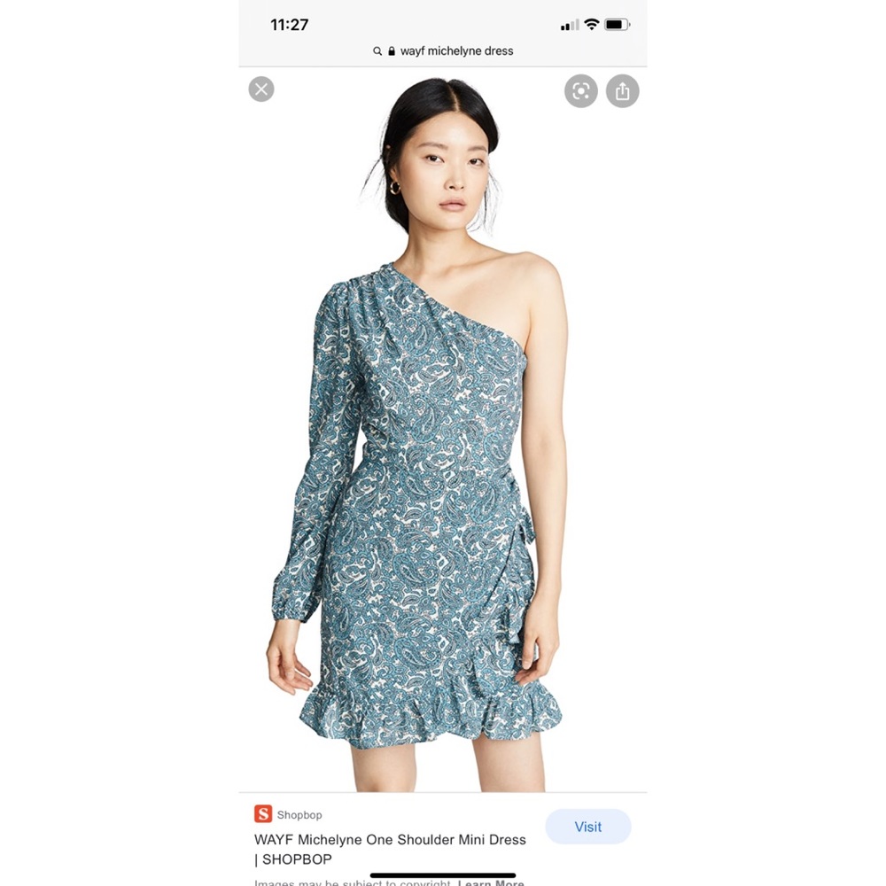 Wayf Michelyne One Shoulder Mini Dress